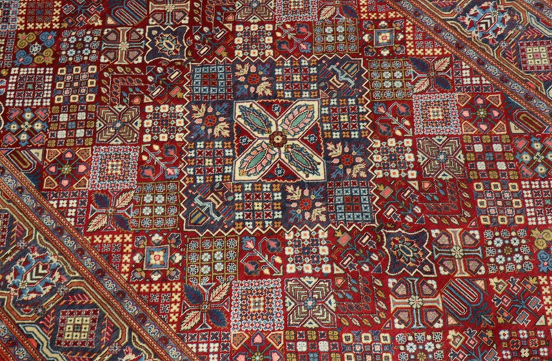 Tapis persan - Keshan - 220 x 140 cm - rouge foncé