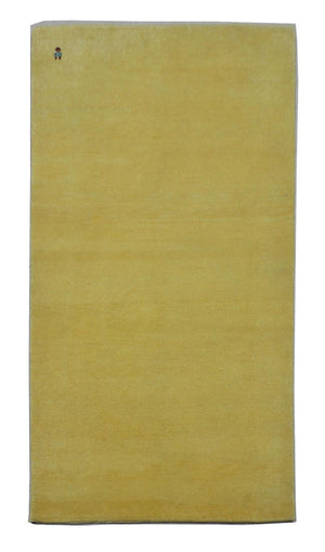 Tapis Gabbeh - Loribaft Persan - 190 x 102 cm - vert olive