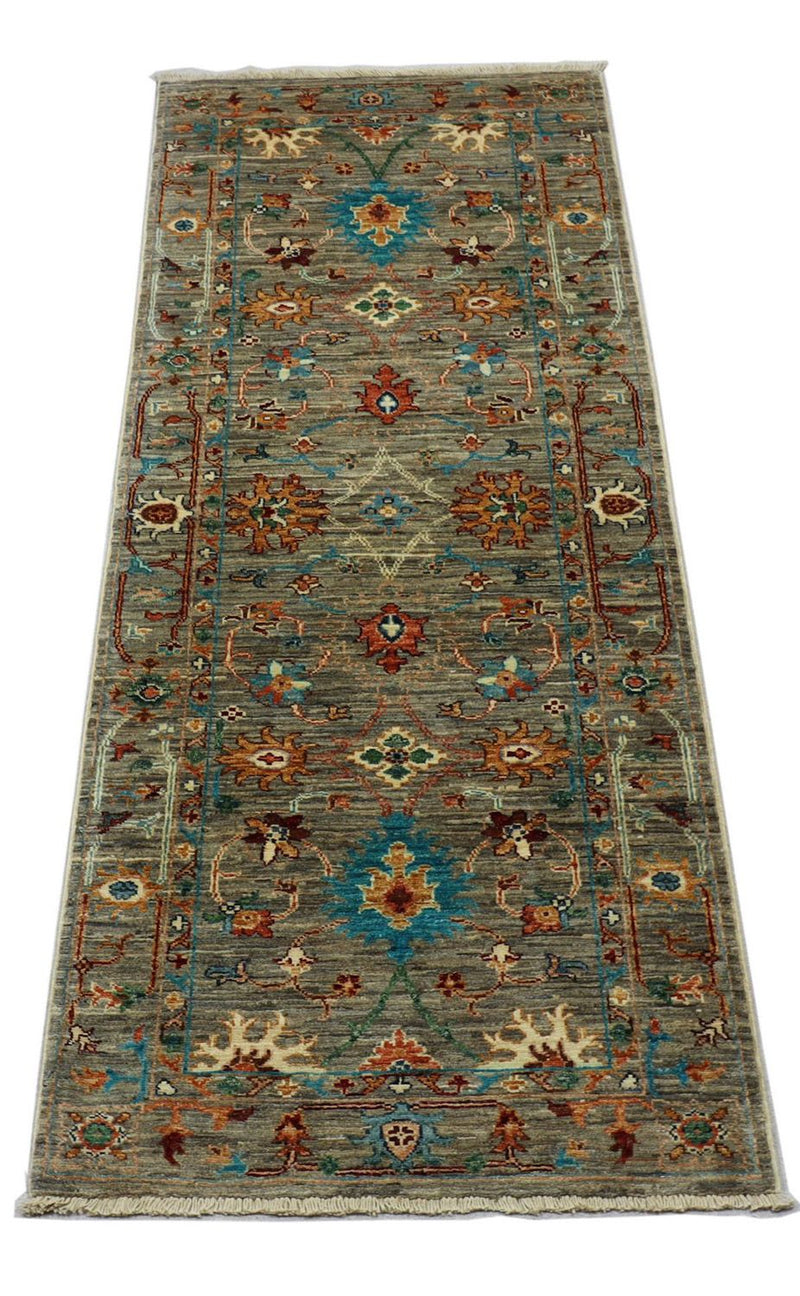 Ziegler Teppich 201 x 77 cm - olivgrün