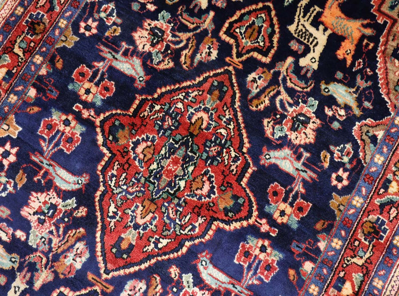 Tapis de couloir Tapis persan - Nomadic - 237 x 127 cm - bleu foncé