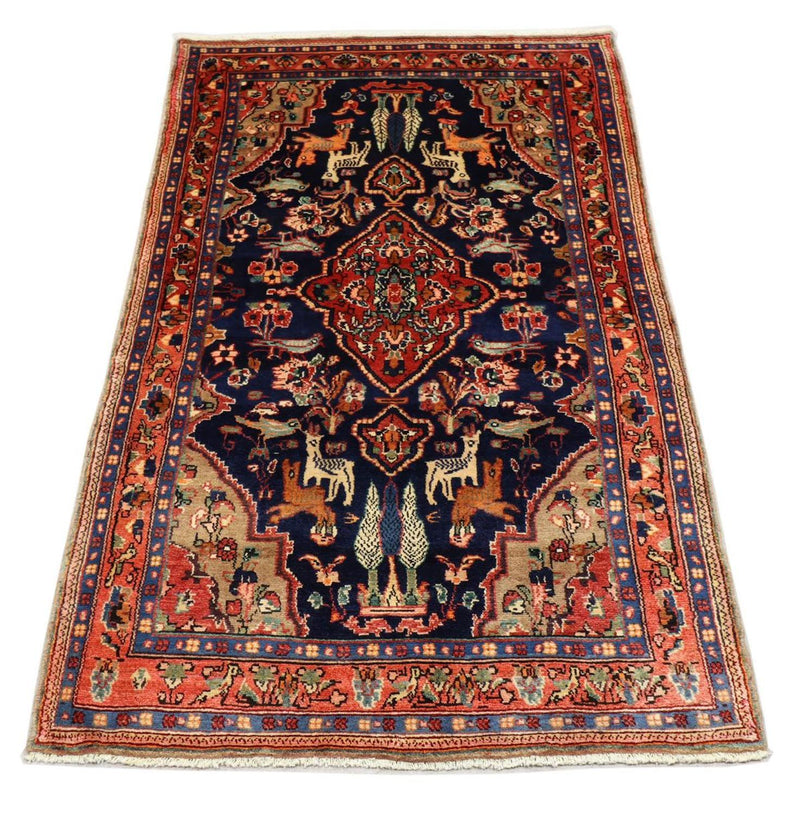 Tapis de couloir Tapis persan - Nomadic - 237 x 127 cm - bleu foncé