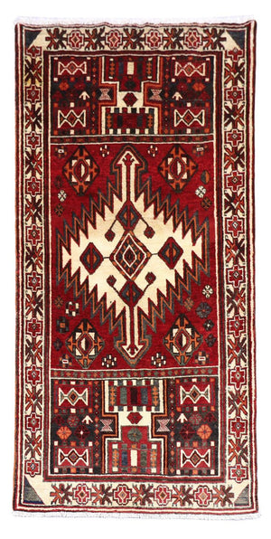 Tapis de couloir Tapis persan - Nomadic - 245 x 135 cm - rouge