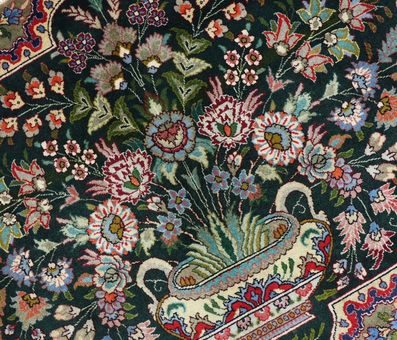 Tapis persan - Tabriz - 92 x 68 cm - bleu foncé