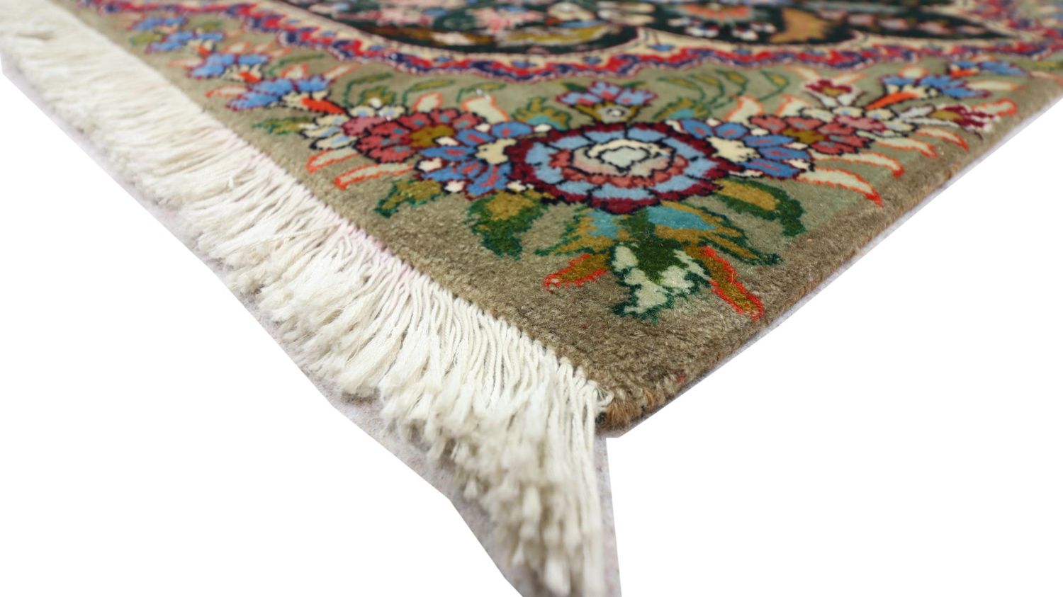 Tapis persan - Tabriz - 92 x 68 cm - bleu foncé