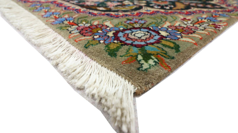 Tapis persan - Tabriz - 92 x 68 cm - bleu foncé