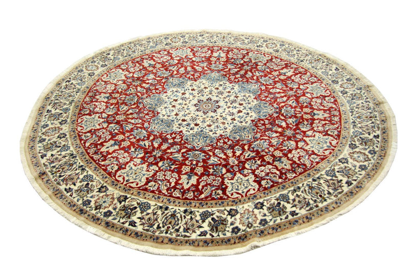 Tapis persan - Nain - Royal ronde  - 191 x 191 cm - rouge