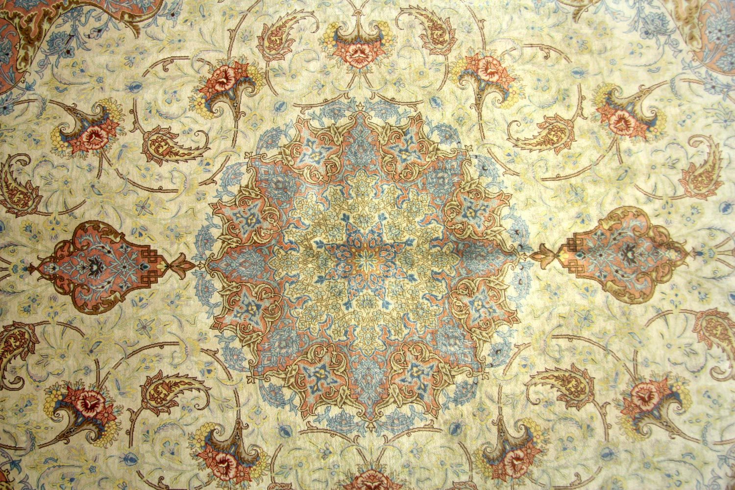 Tapis en soie - Ghom soie - Premium - 240 x 155 cm - beige
