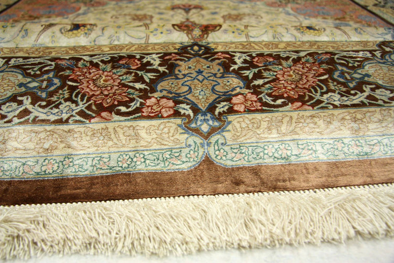 Tapis en soie - Ghom soie - Premium - 240 x 155 cm - beige