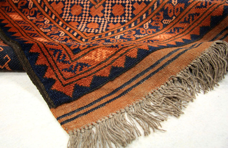 Tapis afghan - 290 x 208 cm - orange