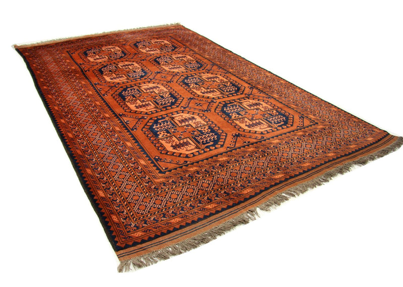 Tapis afghan - 290 x 208 cm - orange
