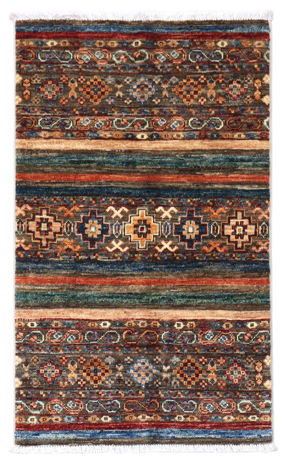 Ziegler Teppich 99 x 62 cm - minzgrün