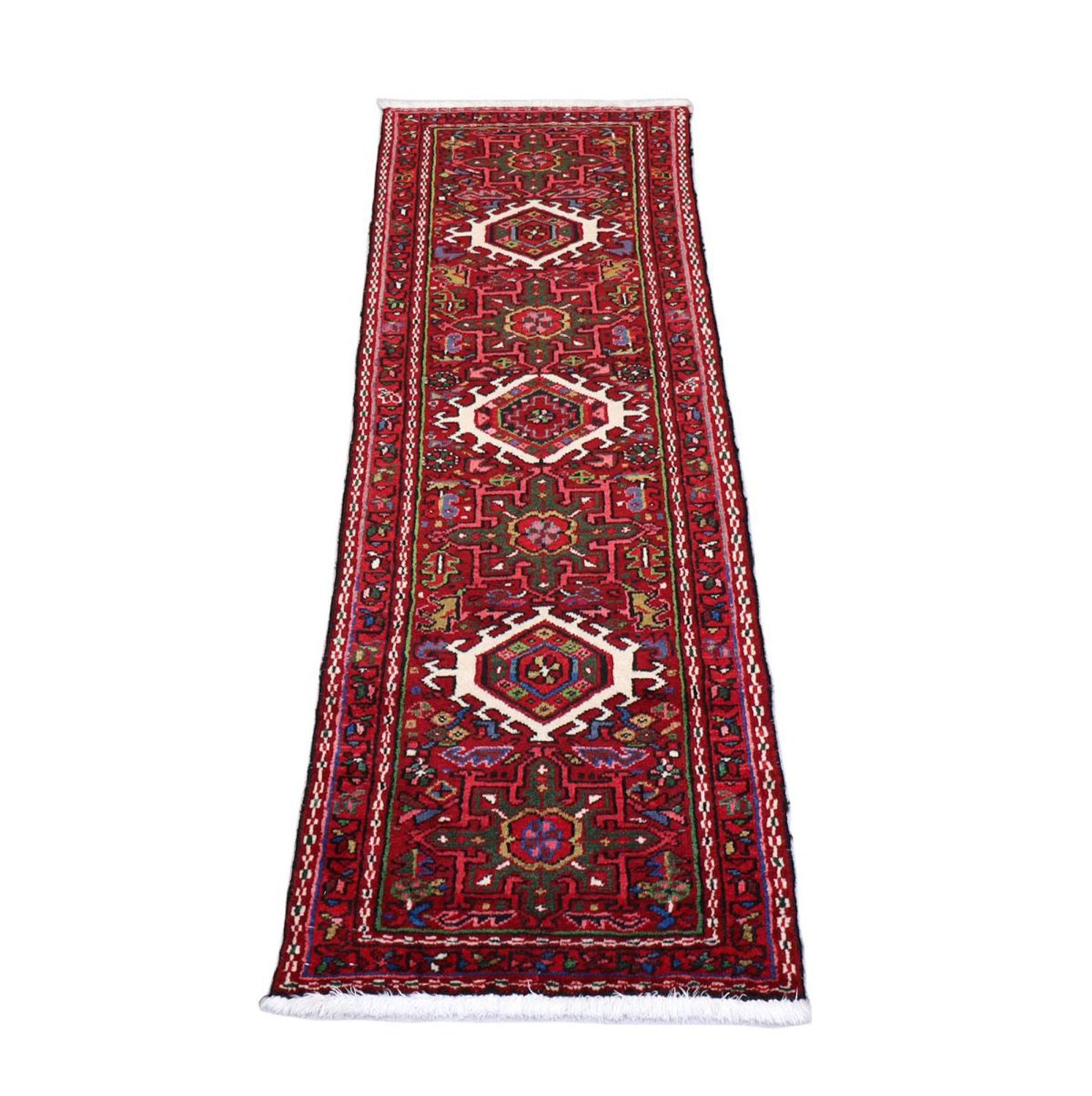 Tapis de couloir Tapis persan - Nomadic - 196 x 66 cm - rouge