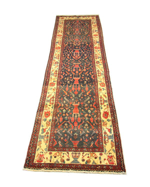 Tapis de couloir Tapis persan - Nomadic - 410 x 104 cm - bleu