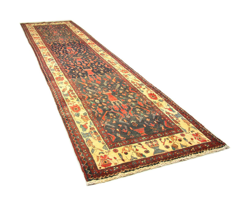 Tapis de couloir Tapis persan - Nomadic - 410 x 104 cm - bleu