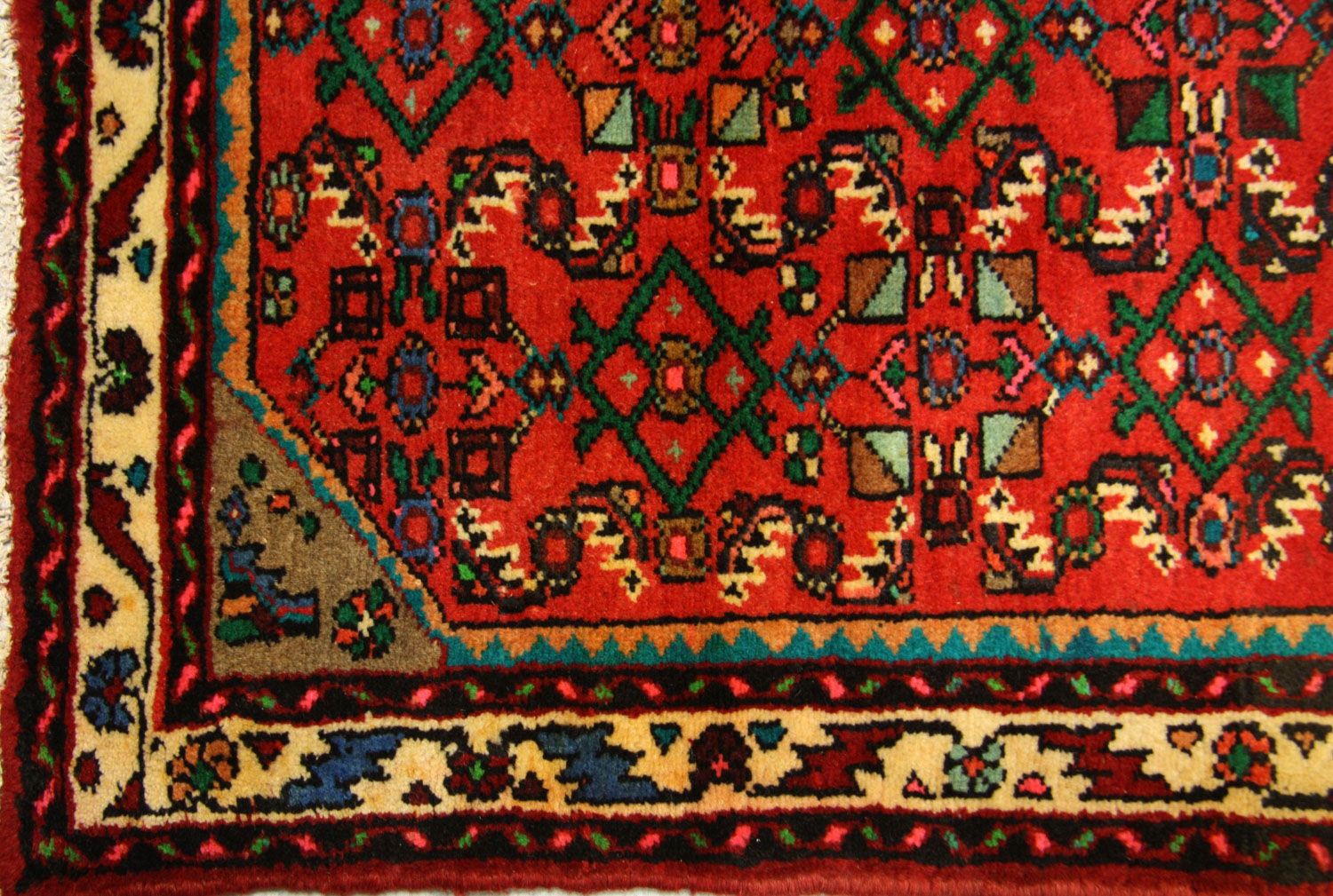 Tapis de couloir Tapis persan - Nomadic - 387 x 80 cm - rouge