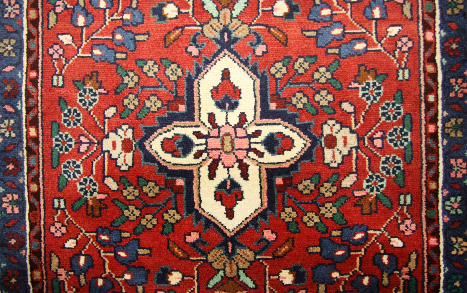 Tapis de couloir Tapis persan - Nomadic - 385 x 89 cm - rouge