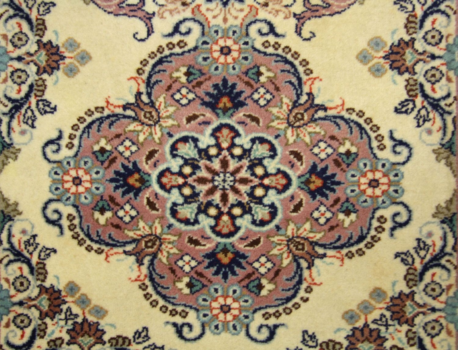 Tapis de couloir Tapis persan - Keshan - 300 x 82 cm - bleu