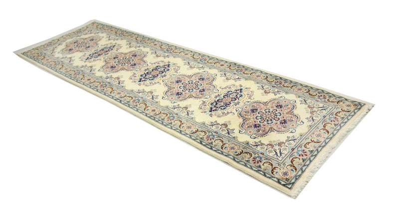 Tapis de couloir Tapis persan - Keshan - 300 x 82 cm - bleu