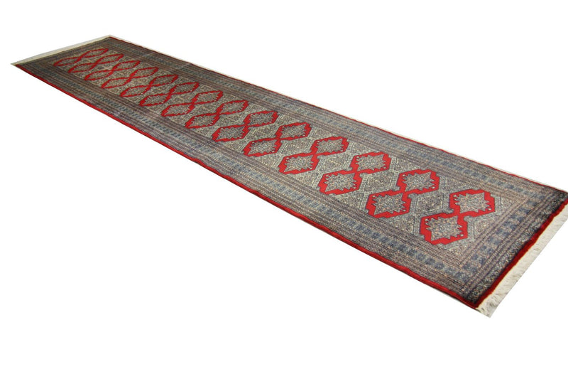 Tapis de couloir Tapis Pakistani - 343 x 76 cm - rouge