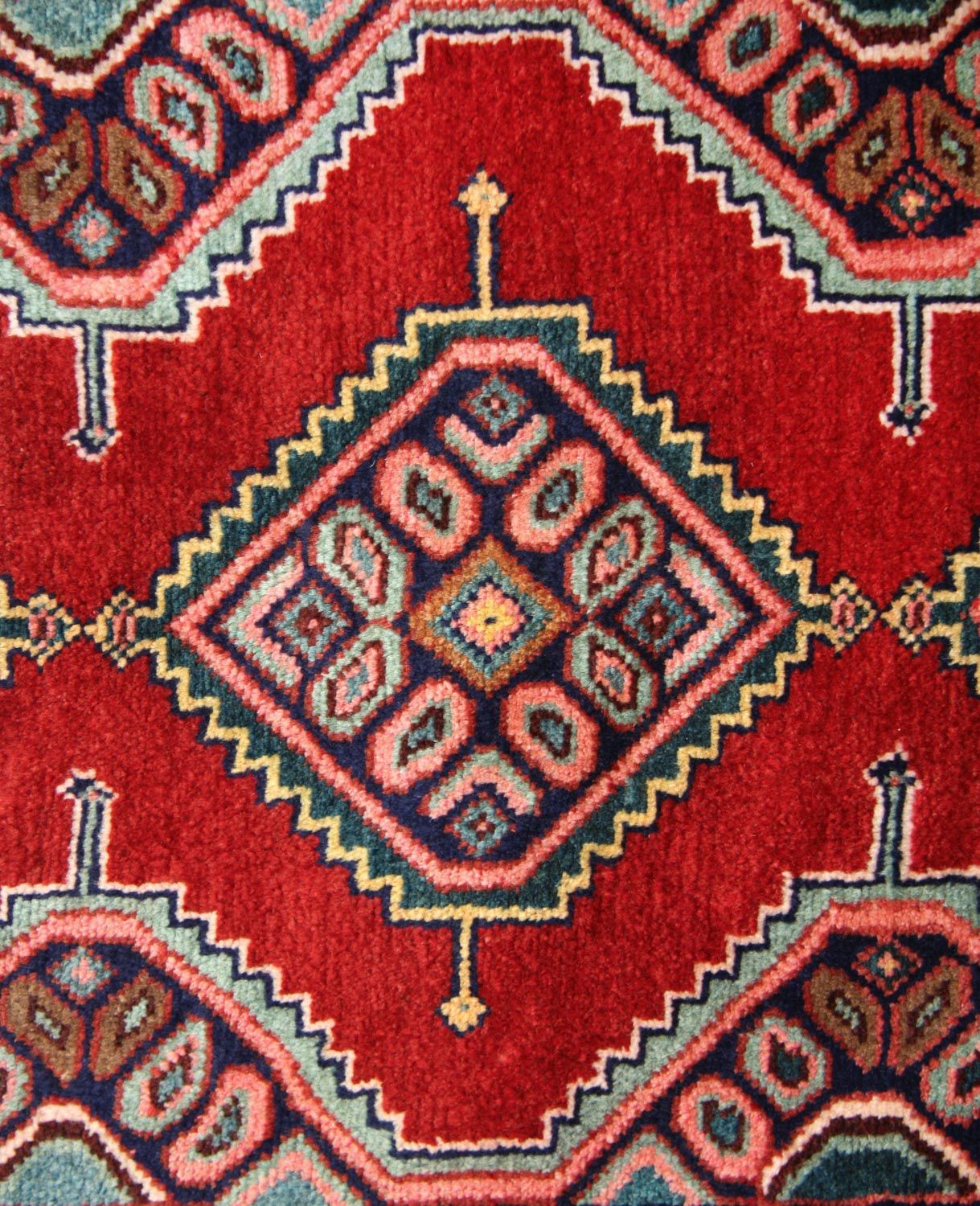 Tapis de couloir Tapis persan - Nomadic - 295 x 76 cm - rouge