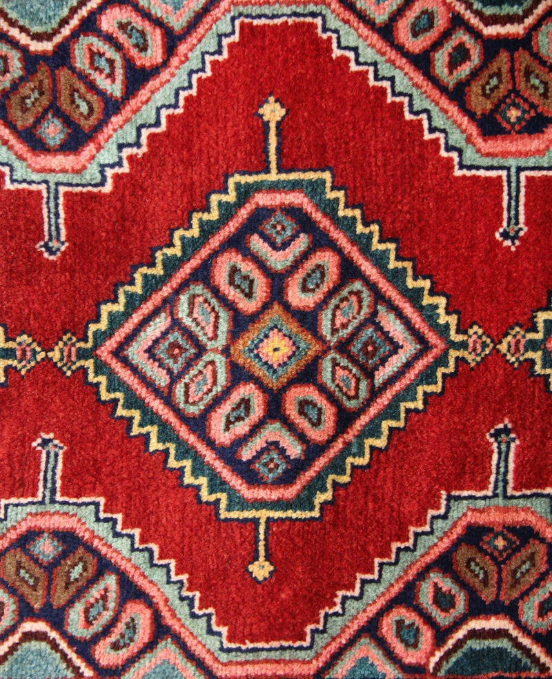 Tapis de couloir Tapis persan - Nomadic - 295 x 76 cm - rouge