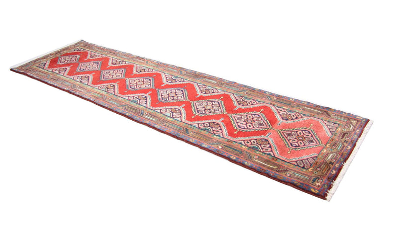 Tapis de couloir Tapis persan - Nomadic - 295 x 76 cm - rouge