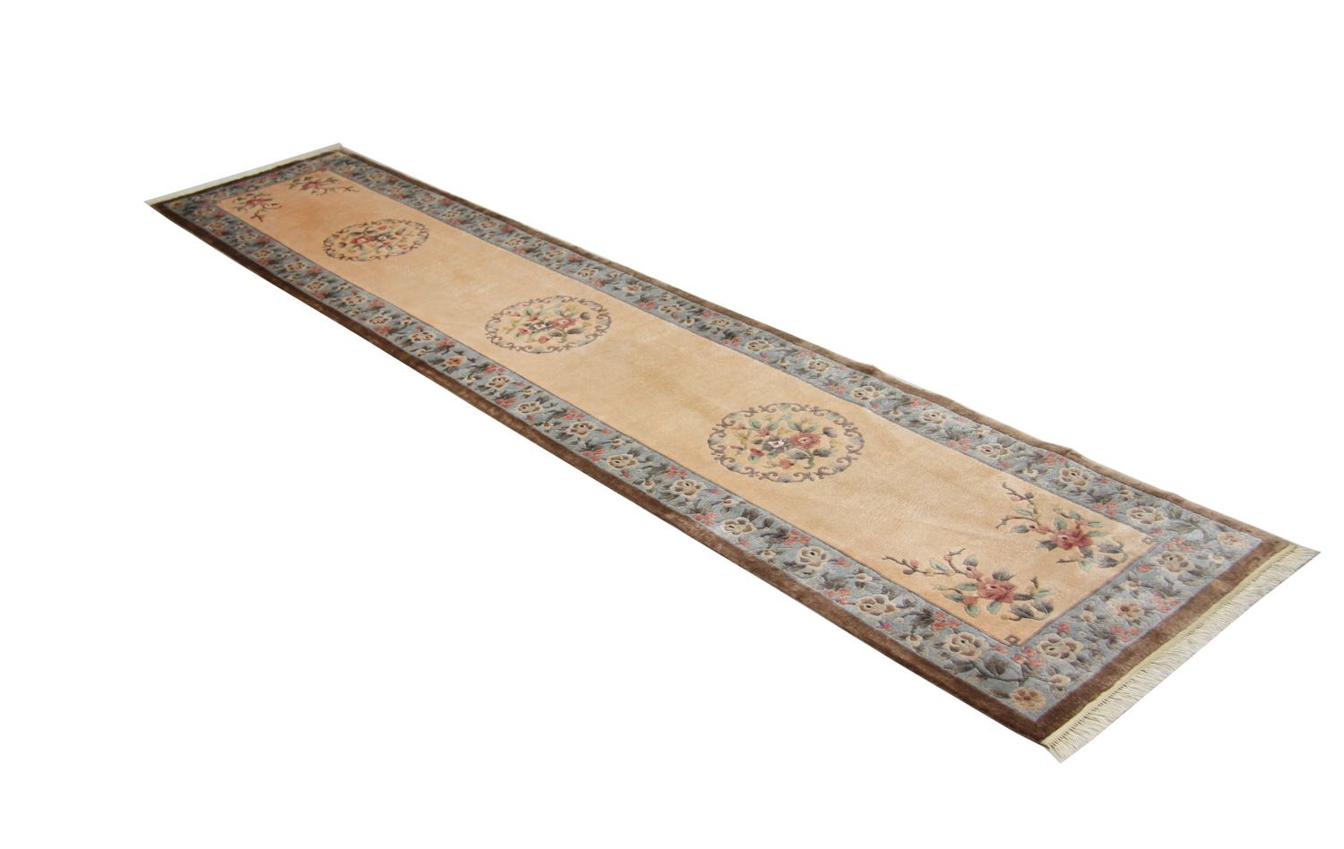 Seidenteppich - China Seide 337 x 70 cm Teppich Läufer