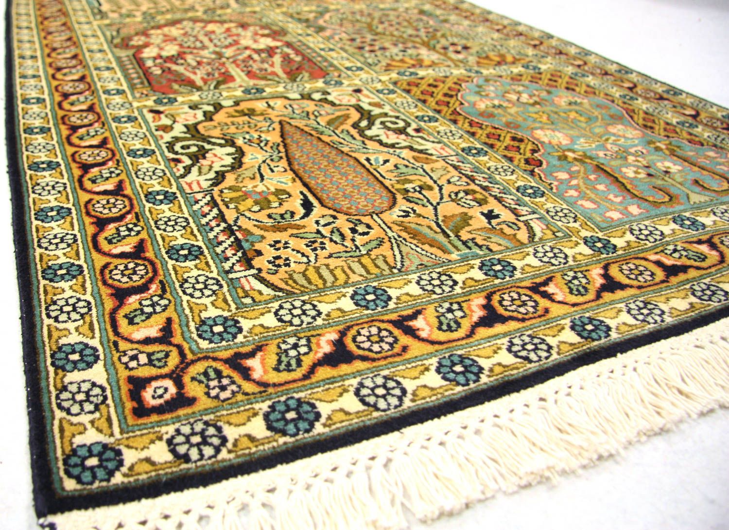 Seidenteppich - Kaschmir Seide 298 x 82 cm Teppich Läufer