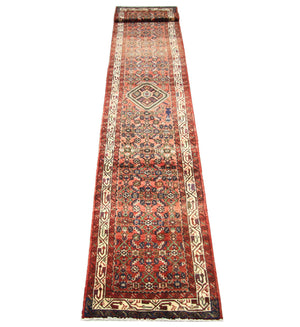 Tapis de couloir Tapis persan - Nomadic - 470 x 85 cm - gris