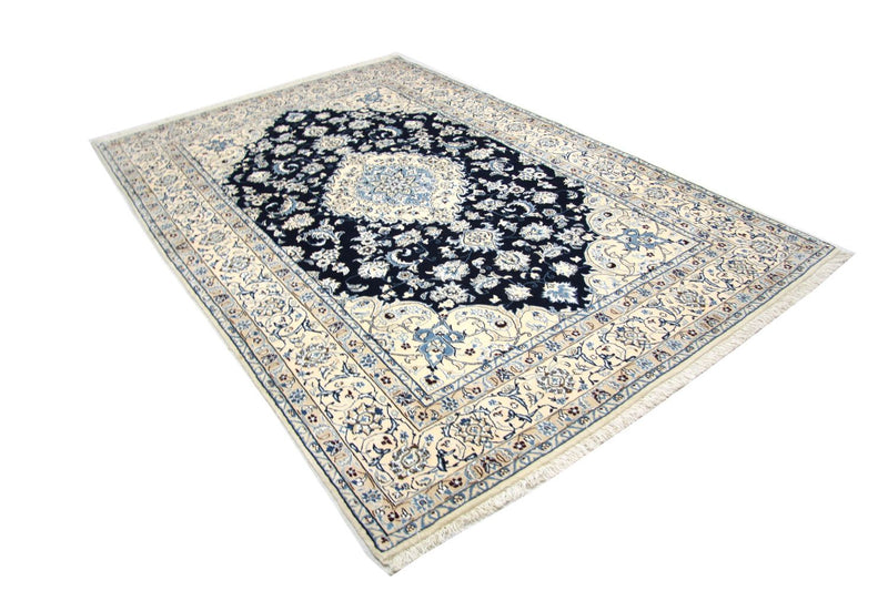 Tapis persan - Nain - Premium - 256 x 172 cm - bleu foncé