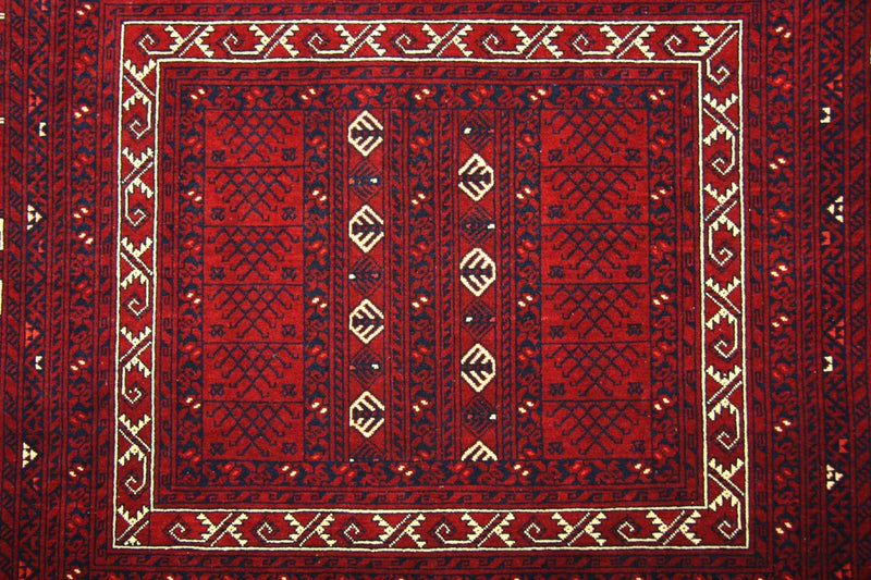 Tapis afghan - 250 x 157 cm - rouge