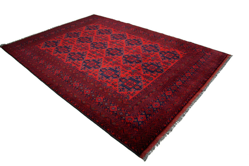 Tapis afghan - 290 x 205 cm - rouge