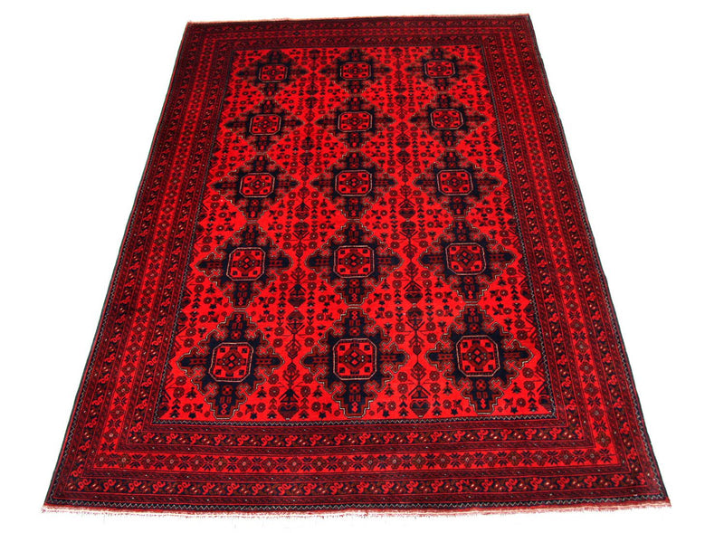 Tapis afghan - Kunduz - 292 x 197 cm - rouge