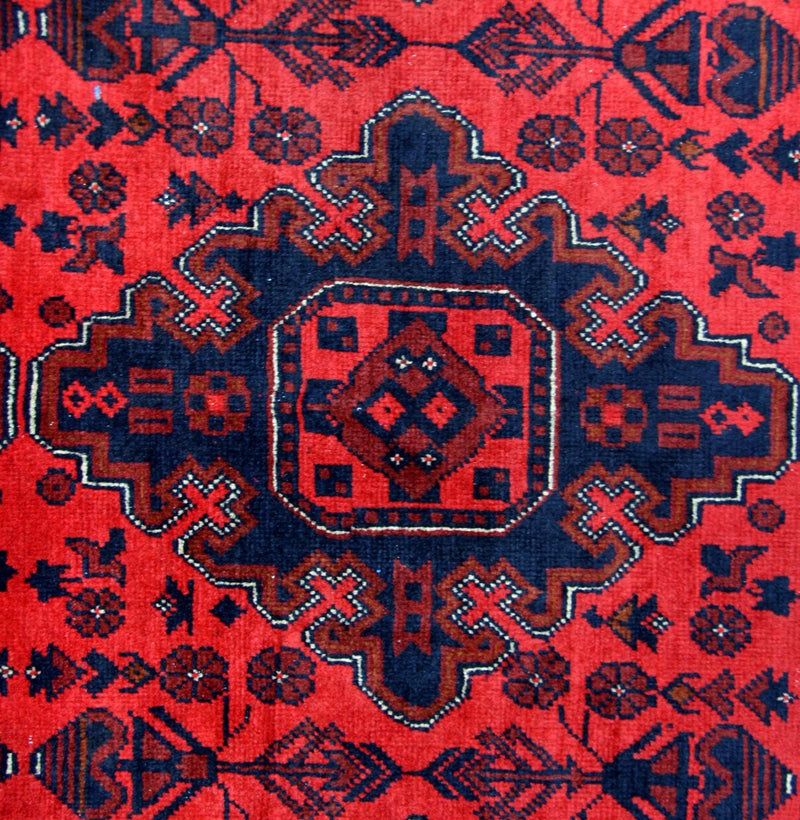 Tapis afghan - Kunduz - 292 x 197 cm - rouge