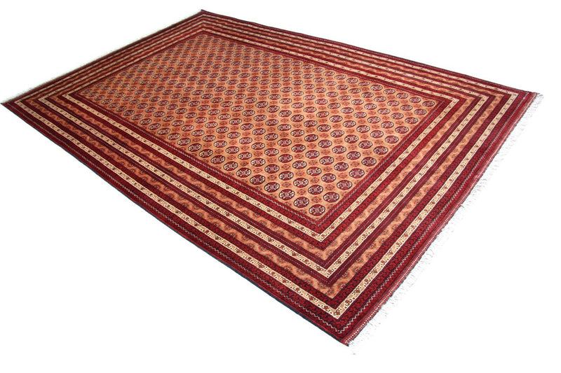 Tapis afghan - Boukhara - 294 x 199 cm - rouge