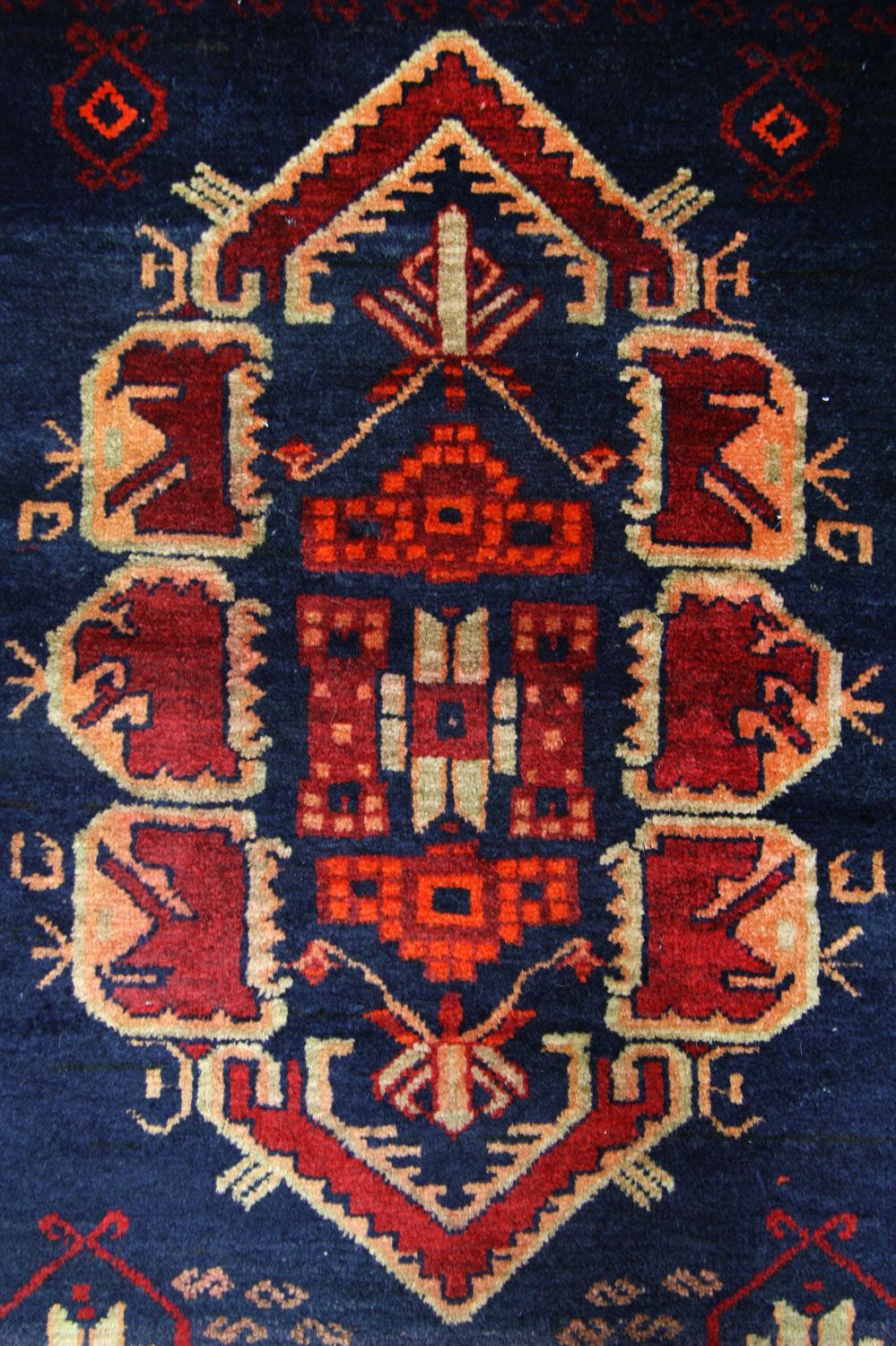Belutsch Teppich 294 x 142 cm - blau
