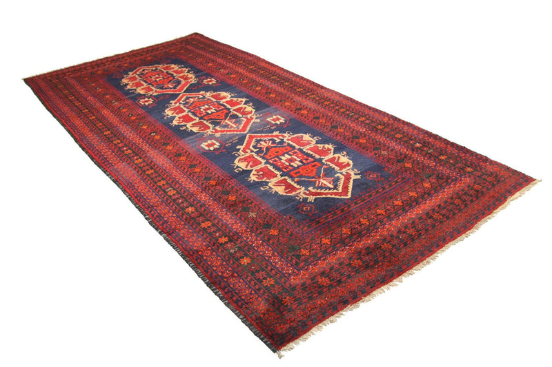 Belutsch Teppich 294 x 142 cm - blau