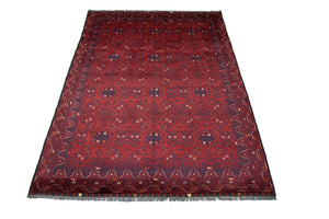 Tapis afghan - 293 x 196 cm - rouge