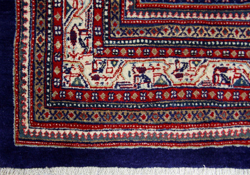 Tapis persan - Mir carré  - 267 x 266 cm - bleu