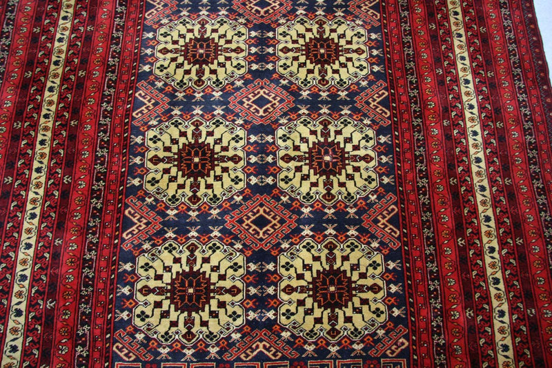 Tapis afghan - 288 x 195 cm - rouge