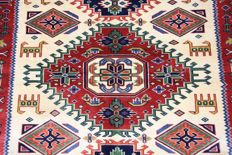 Tapis afghan - 194 x 146 cm - beige