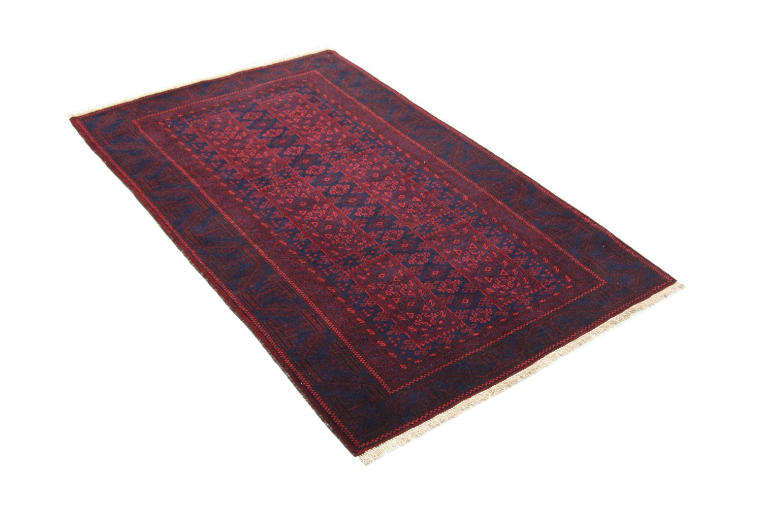 Tapis afghan - 155 x 100 cm - rouge