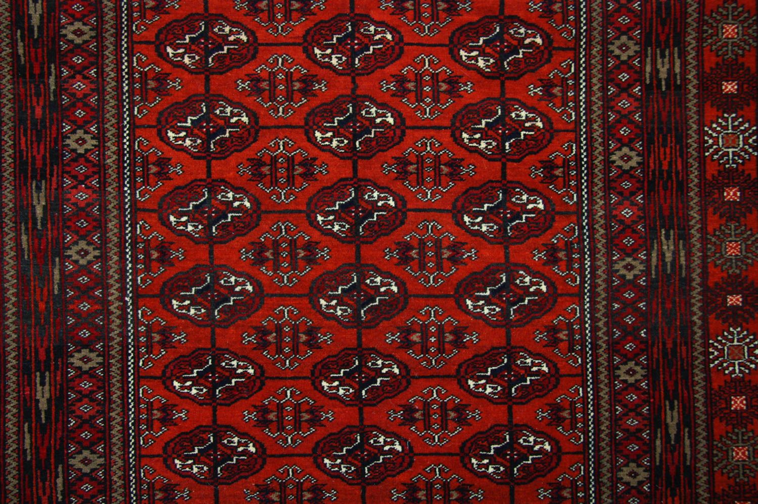 Tapis afghan - 193 x 134 cm - rouge