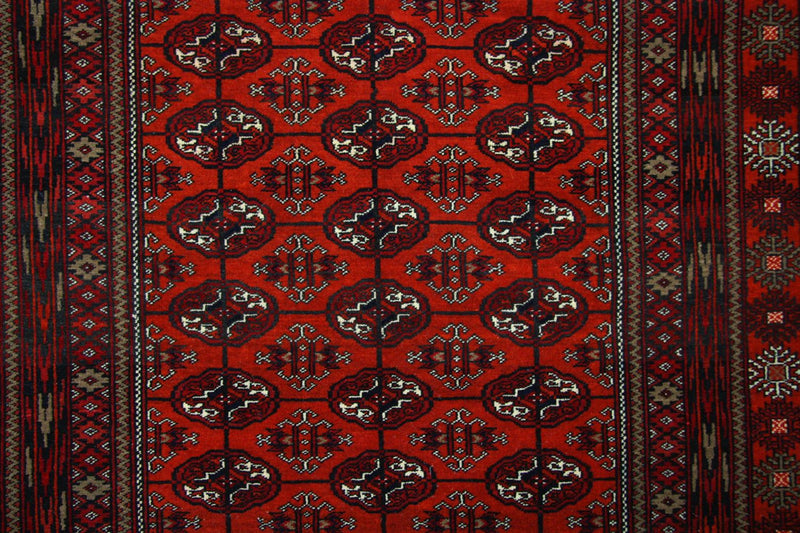 Tapis afghan - 193 x 134 cm - rouge