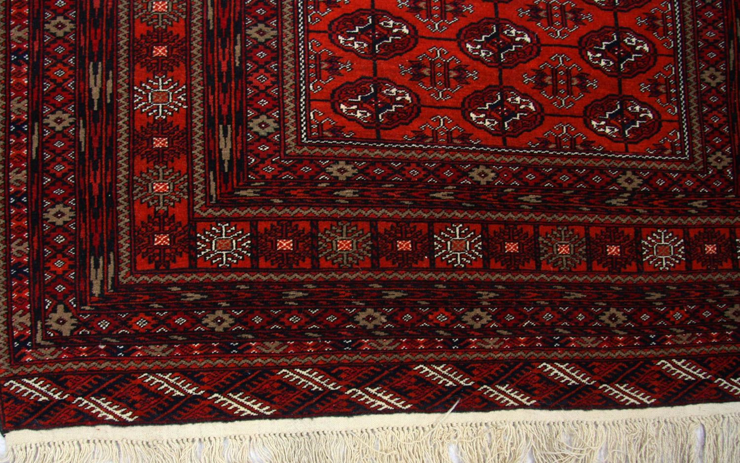 Tapis afghan - 193 x 134 cm - rouge