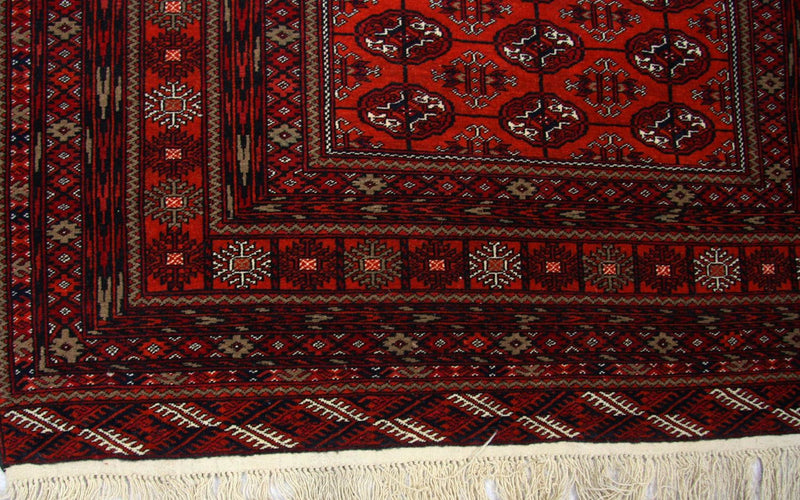 Tapis afghan - 193 x 134 cm - rouge