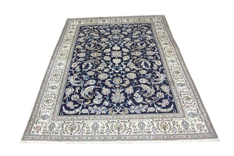 Tapis persan - Nain - 334 x 245 cm - bleu foncé