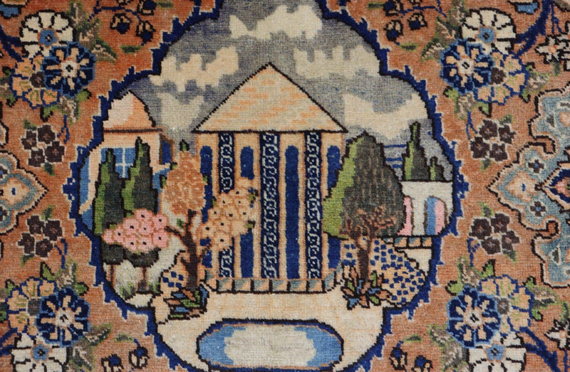 Tapis persan - Tabriz - 186 x 133 cm - bleu