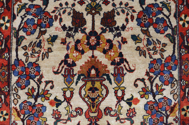 Tapis afghan - 197 x 113 cm - beige