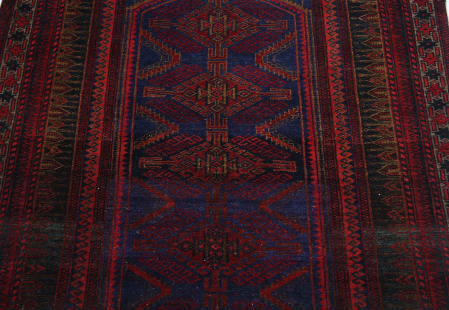 Tapis Belutsch - 151 x 107 cm - bleu